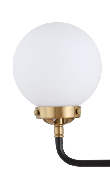 Caleb Brass Vanity Wall Sconce Frosted - JONATHAN Y